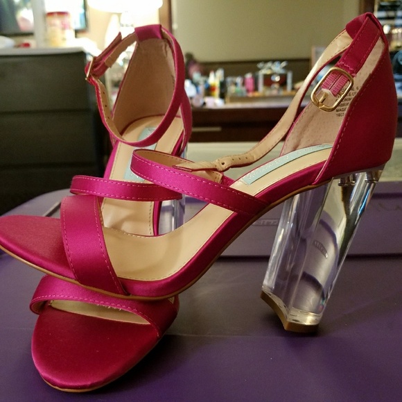 Betsey Johnson Shoes - Clear block heels